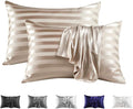 MR&HM Satin Pillowcase for Hair and Skin, Silk Satin Pillowcase 2 Pack by MRHM