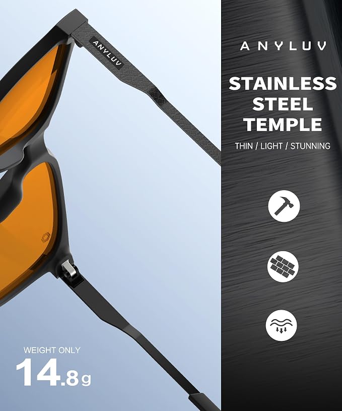 ANYLUV Blue Light Glasses for Men, Lightweight Computer Gaming Glasses - Image 5
