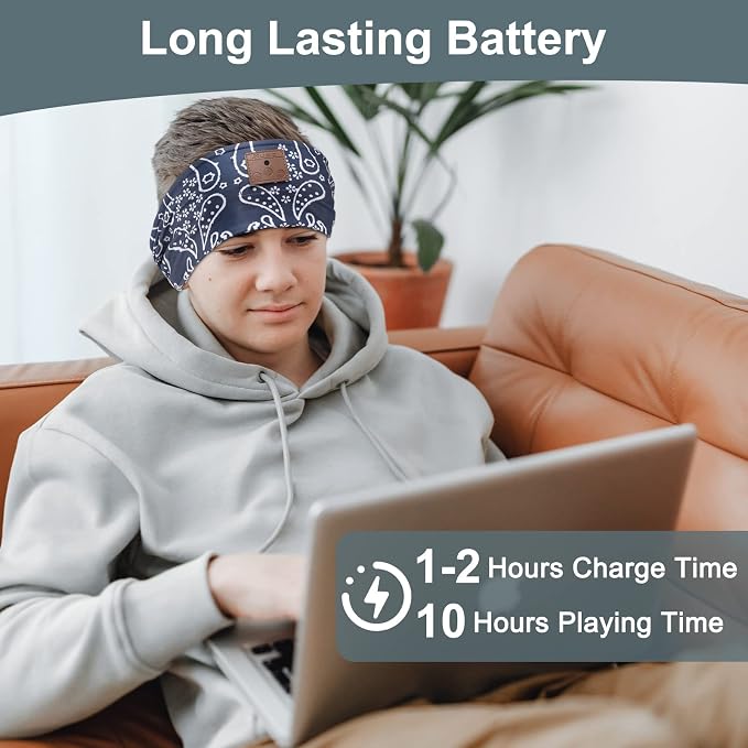 2-Pack Sleeping Headphones, Upgraded Bluetooth Headband - Image 5