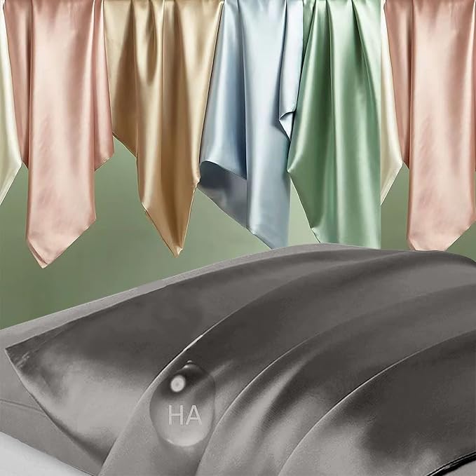 Silk Pillowcase for Hair and Skin, Mulberry Silk Pillow Cases Standard Size - Image 2