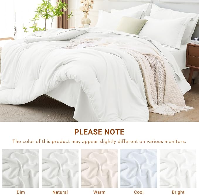 MUXHOMO 5 Pieces Twin XL Comforter Set, Soft Bed in a Bag Twin XL Size - Image 4