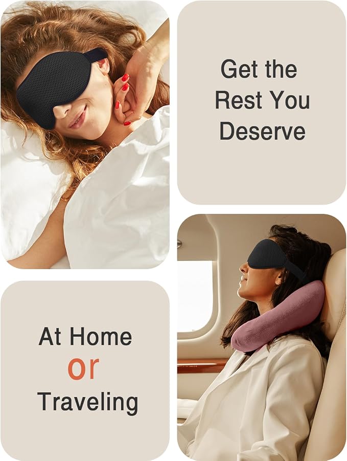 MABAO 2 Packs Sleep Mask for Side Sleeper, Eye Mask for Sleeping Women Men - Image 7