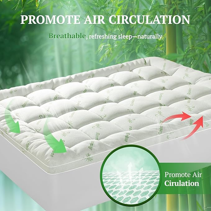 LIANLAM 3 Inch Mattress Topper Queen Size - Image 2
