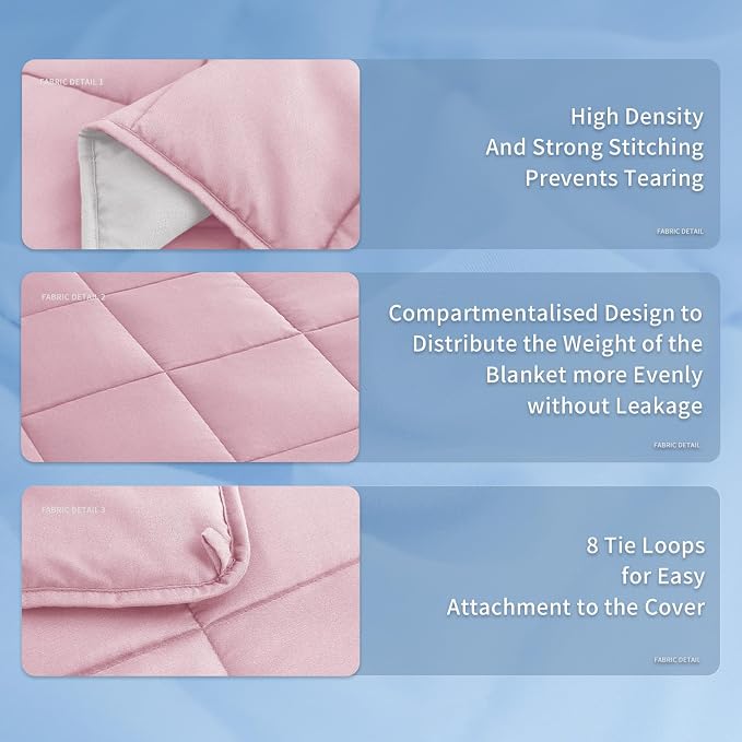 Topcee Weighted Blanket for Adults Queen Size Soft Cooling Heavy Blanket - Image 4