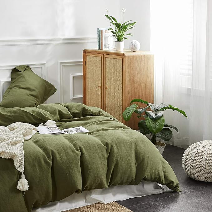 Simple&Opulence 100% Linen Duvet Cover Set 2pcs Basic Style Natural French - Image 8