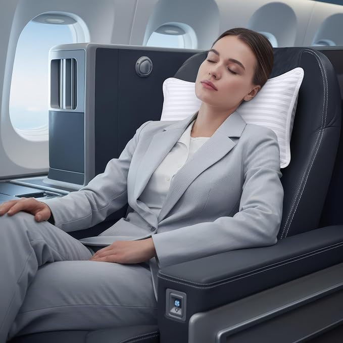 Utopia Bedding Travel Pillow for Airplane, Car and Toddlers, Neck Support for - Image 3