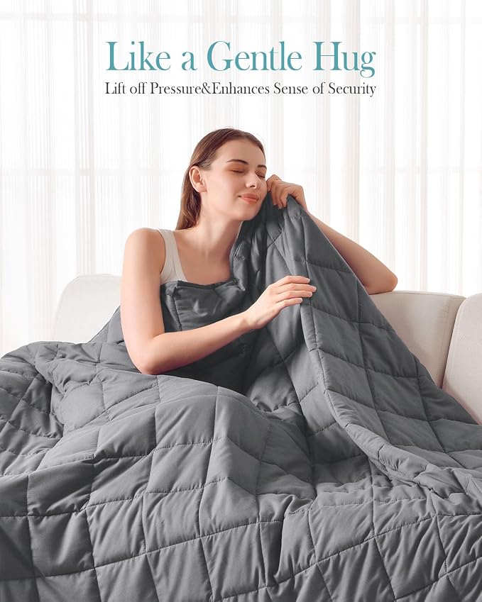 Topblan Weighted Blanket Queen Size 15lbs, Soft Cooling Weighted Blanket - Image 2