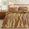 LBRO2M 100% France Linen Duvet Cover Set King Size 3 Pcs Natural Flax Comforter by LBRO2MBedding