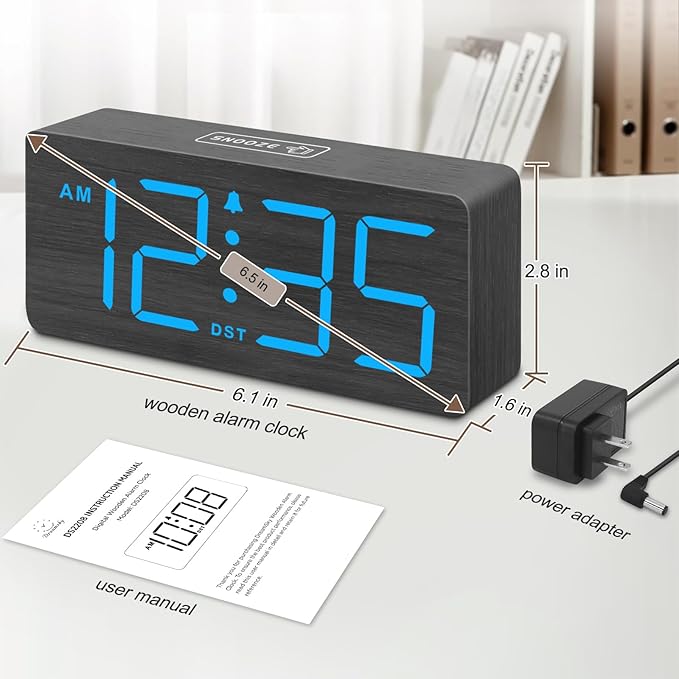 DreamSky Wooden Digital Alarm Clock - Image 6