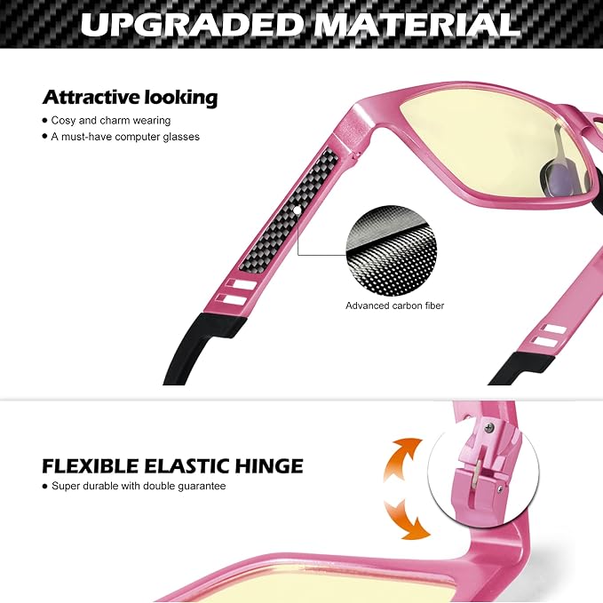 ANYLUV Blue Light Blocking Glasses Men Computer Gaming Glasses Lightweight - Image 3