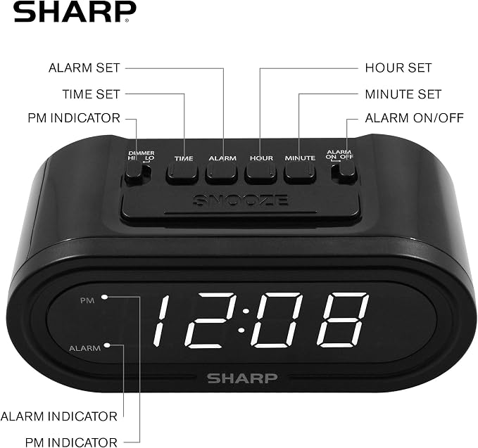 Sharp Digital Alarm with AccuSet - Image 3