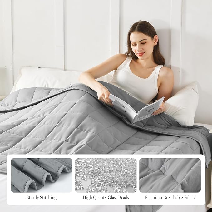Topblan Weighted Blanket for Adults 25lbs, Breathable Big Weighted Blanket for - Image 5