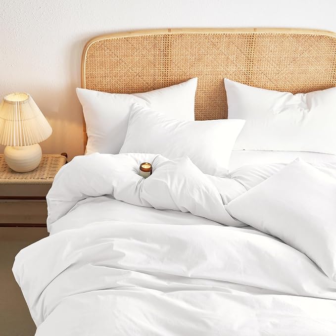 Wake In Cloud - Cotton Duvet Cover Set, King Size, 100% Washed Cotton, Linen - Image 4