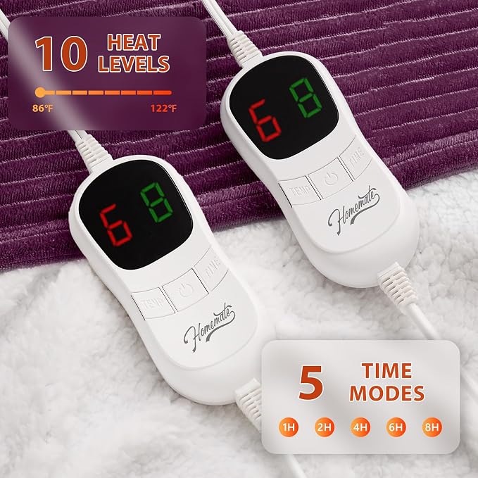 Homemate Electric Heated Blanket Queen Size - Image 3