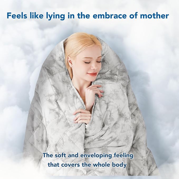 Topcee Weighted Blanket for Adults Twin Size Soft Cooling Heavy Blanket Sleeping - Image 4