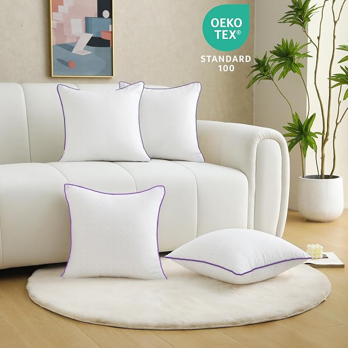 JOLLYVOGUE Euro Size Pillows Set of 2, Luxury Fluffy Hotel Quality - Image 7