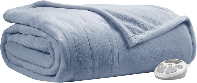 Serta Luxuriously Soft Plush Electric Blanket Fast Heating Cozy Cover, Safety - Image 7