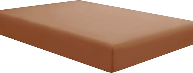 Sfoothome Mocha Fitted Sheet, 14 Inch Deep Pocket, Microfiber Sheets, Twin XL by Sfoothome