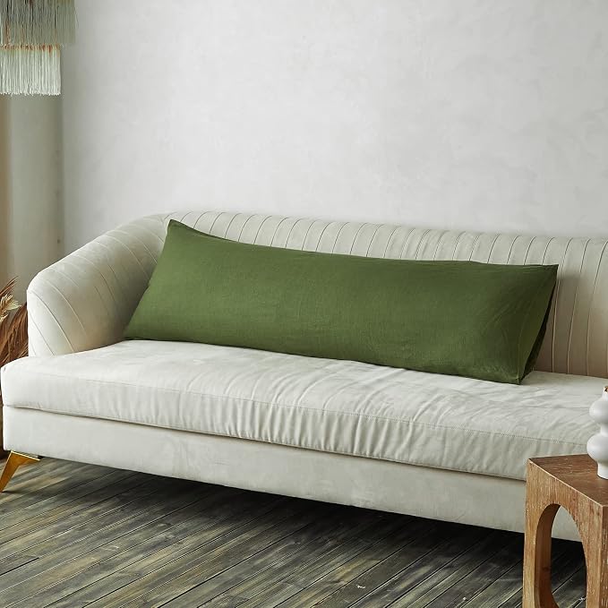 Simple&Opulence Body Pillow Cover 20" x 54", 100% Pure Linen, Ultra Soft and - Image 5