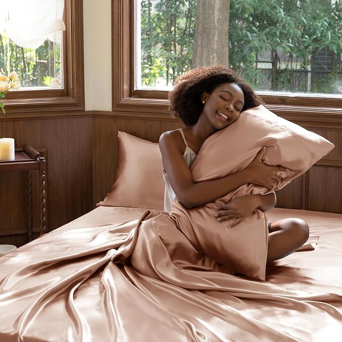 CozyLux Satin Sheets Full Size Sheets - Image 7
