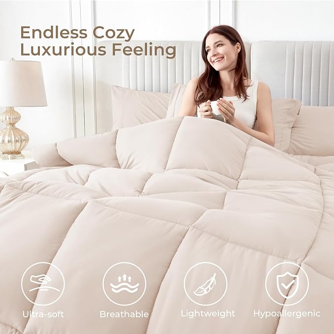 Sasttie Oversized King Comforter Set, 7 Pieces Extra Large Bed in a Bag - Image 2