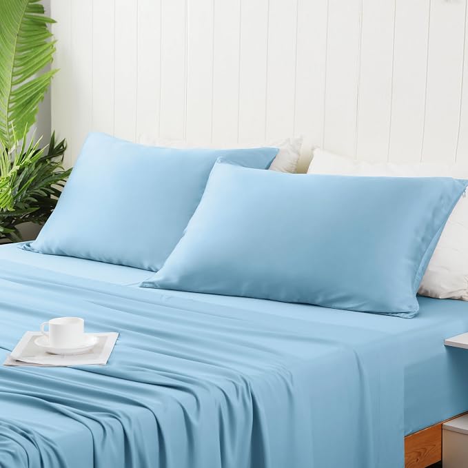 2 Pack Cooling Pillow Cases, Viscose Derived from Bamboo Pillow Protectors - Image 6