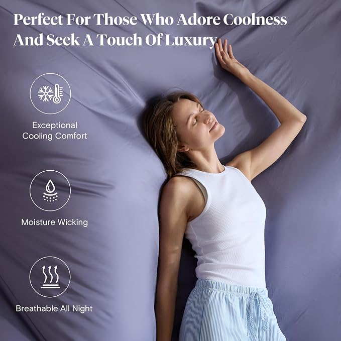 LuxClub Full Size Bed Sheets, 100% Rayon Derived from Bamboo Cooling Sheets - Image 4