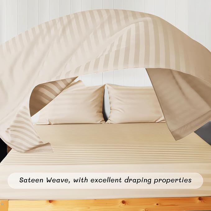 Cotton Flat Sheets Only, 600 TC 100% Cotton Flat Sheet Top Sheet Only, King - Image 9
