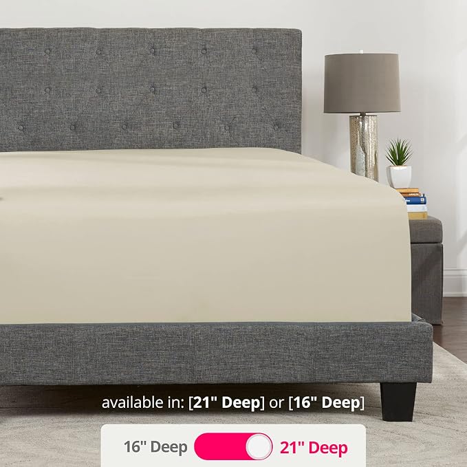King Fitted Sheet Deep Pocket – Extra Deep Pocket Fitted Sheet King Size 17” - Image 3