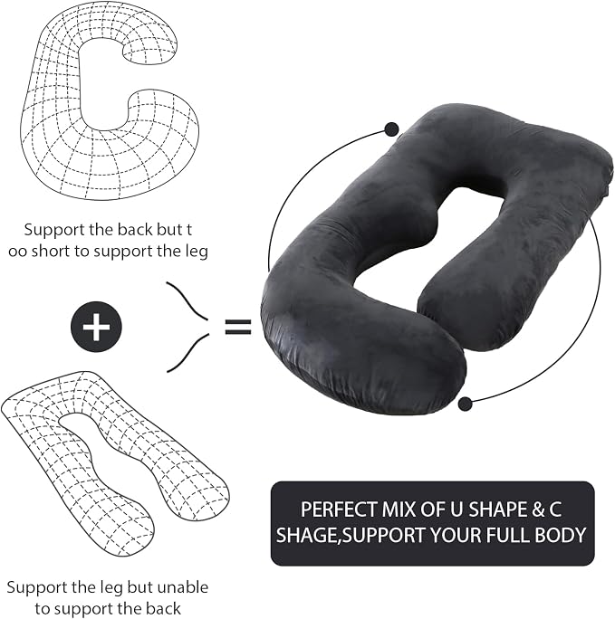 BATTOP Pregnancy Pillows for Sleeping, Full Body Maternity Pillow for Side - Image 5