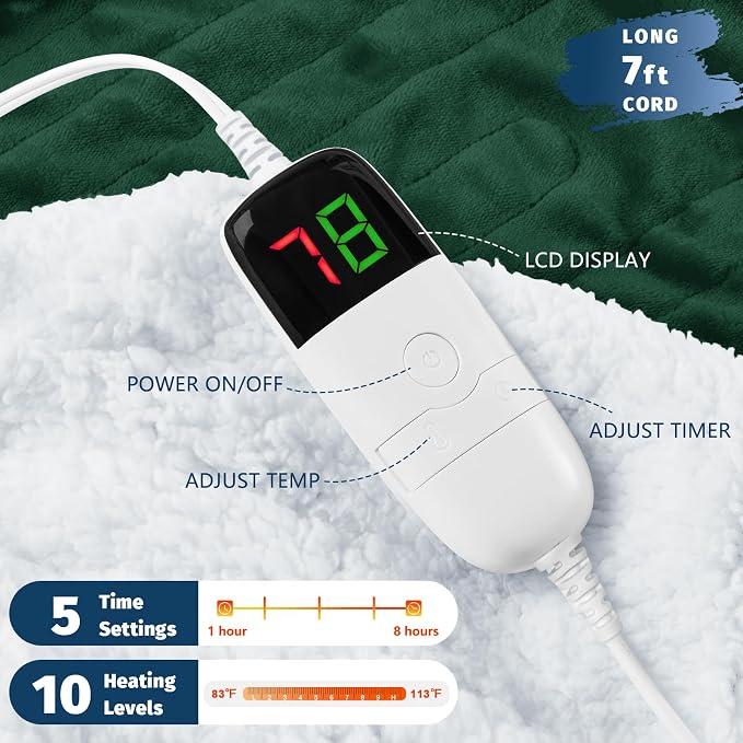 BOMOVA Heated Electric Throw Blanket - Image 2