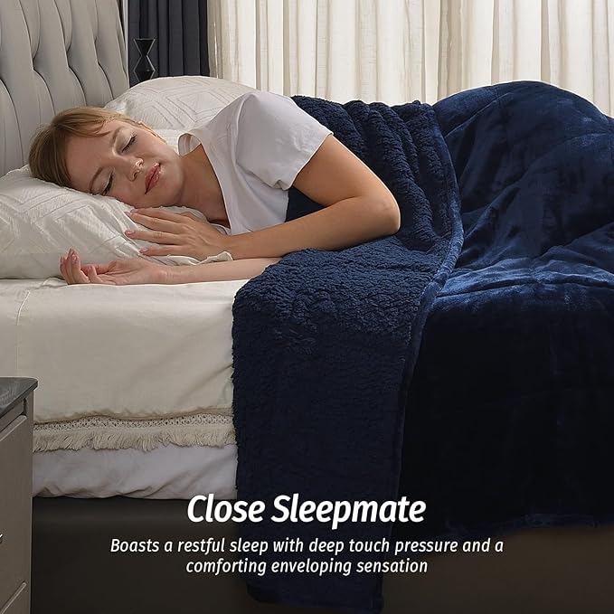 Wemore Sherpa Fleece Weighted Blanket - Image 3