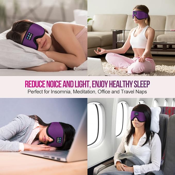 MUSICOZY 3D Bluetooth 5.4 Sleep Headphones, Breathable Wireless Music Eye Mask - Image 6
