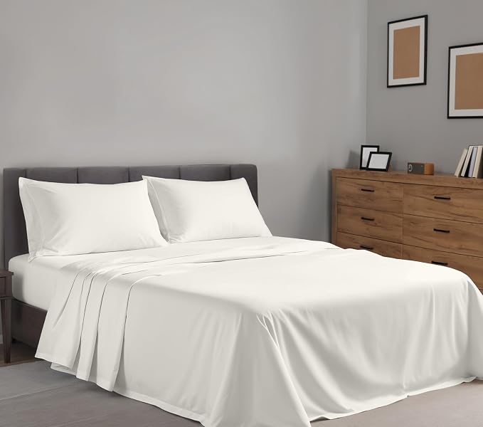 RUVANTI 100% Cotton Sheets – King Size Percale Bedding, Cooling & Breathable - Image 2