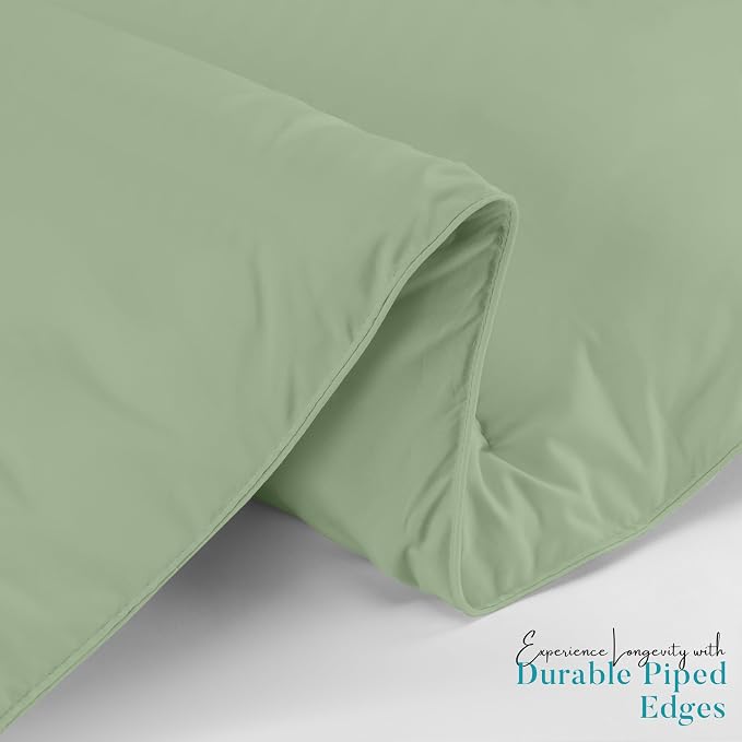 Utopia Bedding King Comforter Duvet Insert, Quilted Sage Green Comforter - Image 7