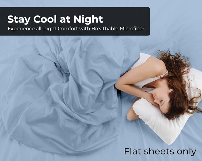 Royale Linens 2 Pack Bulk Flat Sheet Set - Image 4