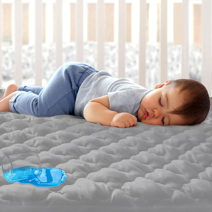 Crib Mattress Protector Sheets Fitted Waterproof Crib Mattress Pad Cover by Bilobanbabybedding