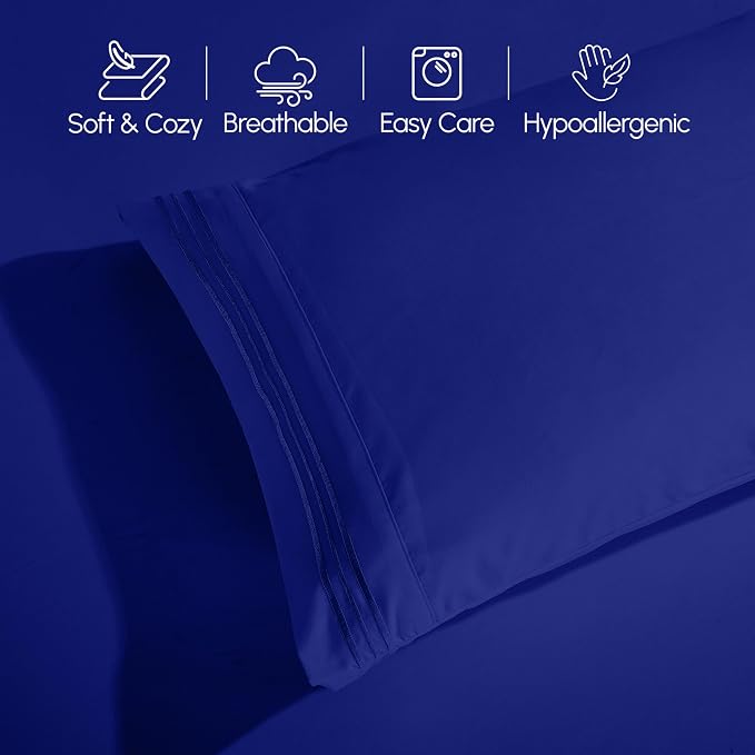 Elegant Comfort Luxurious 1500 Premium Hotel Quality Microfiber 4-Piece Sheet - Image 8