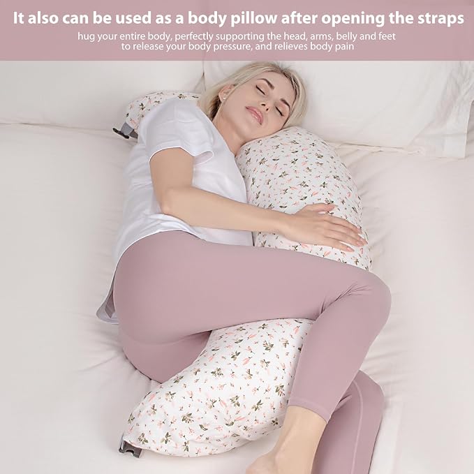Chilling Home C Shaped Pregnancy Pillow, Full Body Pillows - Image 4