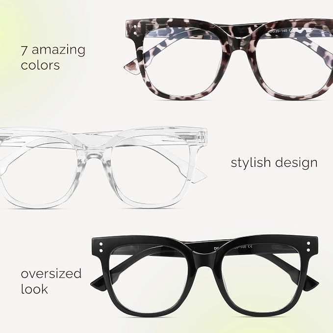 miyya Blue Light Glasses for Women & Men – Oversized UV & Blue Light Blocker - Image 8
