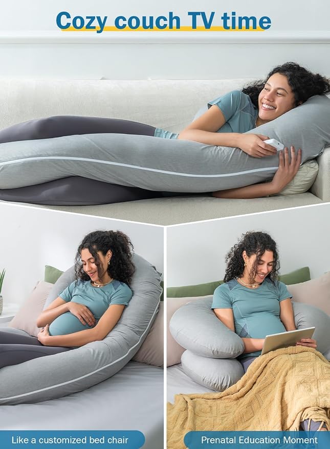 INSEN Cooling Pregnancy Pillow, Maternity Pillow - Image 5