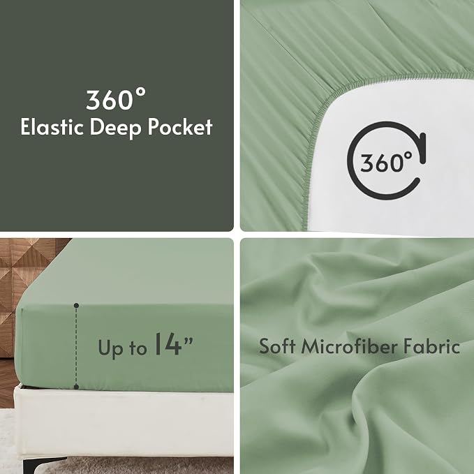 MUXHOMO 7 Pieces Oversized Queen Comforter Set, Reversible Bed in a Bag - Image 8