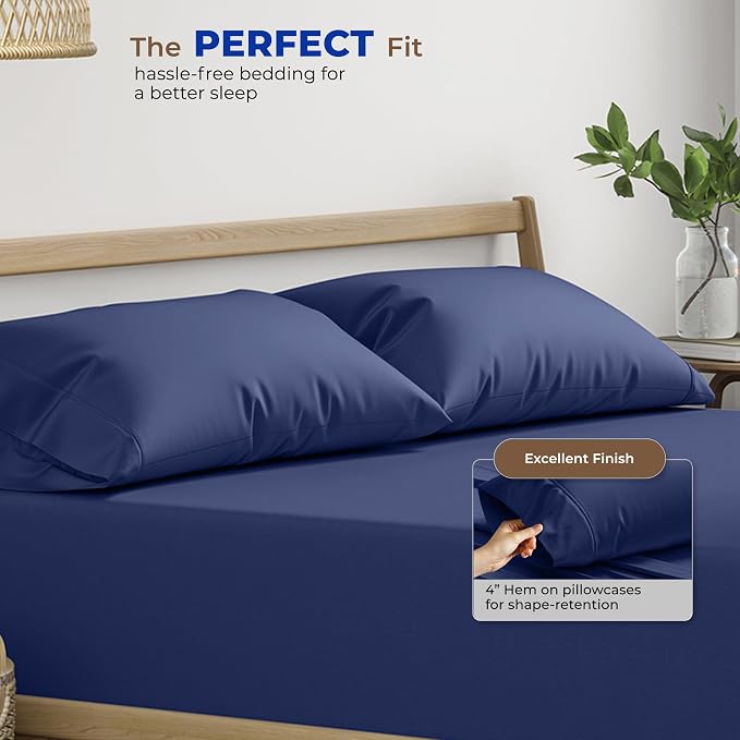 Thread Spread 100% Egyptian Cotton Pillow Cases Queen Size Set of 2 - Image 4