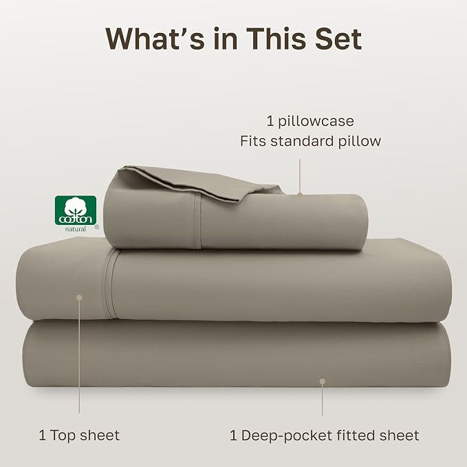 California Design Den Soft 100% Cotton Bed Sheets Twin Size Set, 400 Thread - Image 4