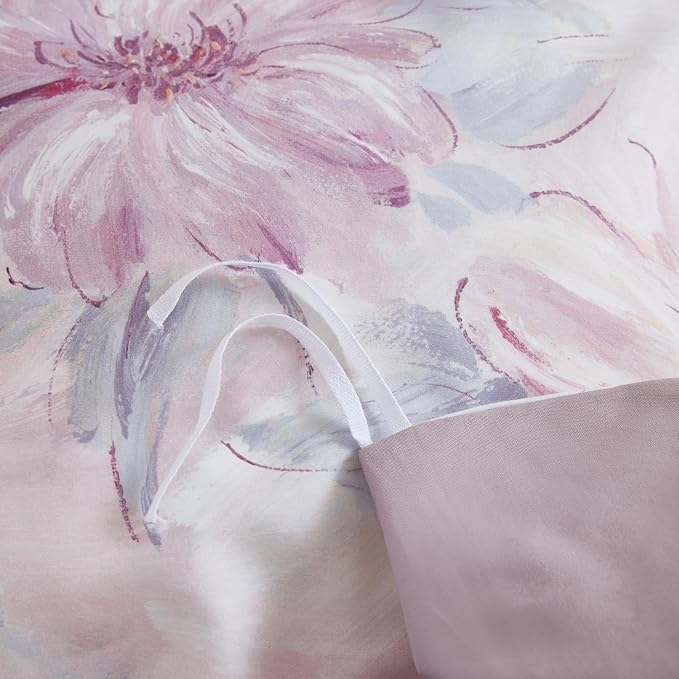 OAITE Duvet Cover Set Twin Size Floral Pattern 600 Thread Count Ultra Soft 100% - Image 7