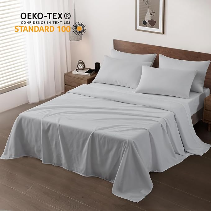 Maple&Stone King Flat Sheet 6 Pack, Premium Soft & Breathable, Brushed - Image 2