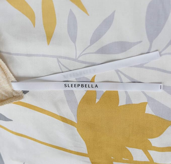 SLEEPBELLA Duvet Cover Queen Size, 600 Thread Count Cotton Grey Branches and - Image 6