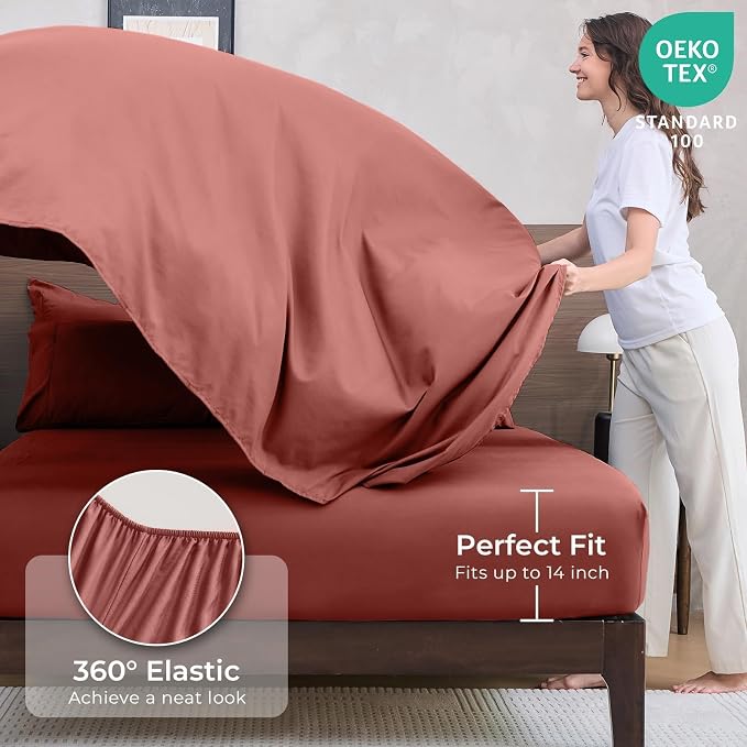 HEVUMYI Terracotta Twin-XL Comforter Set - Image 5