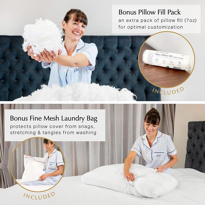 Aricove Bed Pillow for Sleeping, Side Sleeper Pillow for Adults, Queen Size - Image 7