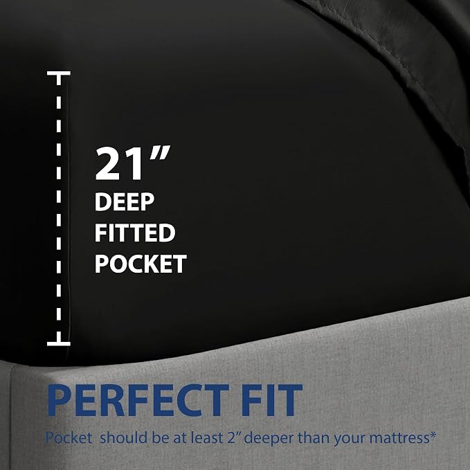 Cathay Home Twin XL Fitted Sheet - Image 3